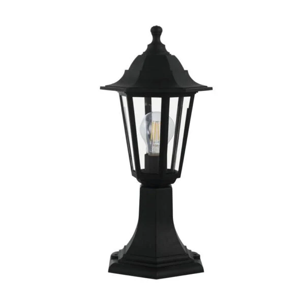 Stalp Ornamental De Gradina DUANERA Tip Felinar Negru 42CM