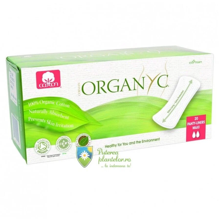 Absorbante zilnice maxi Organyc din bumbac organic 20 buc