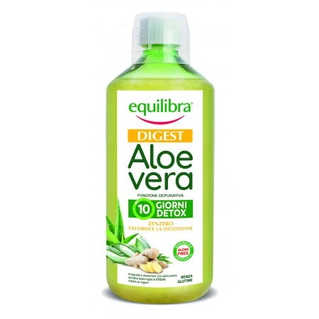 Aloe Vera Digest cu extract de ghimbir , EQUILIBRA, Supliment alimentar pentru revitalizarea şi regenerarea întregului org...