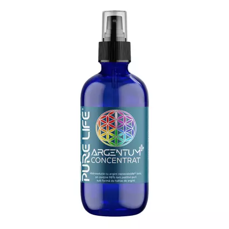Argint nanocoloidal Argentum+ Concentrat, 35 ppm, 120 ml, Pure Life