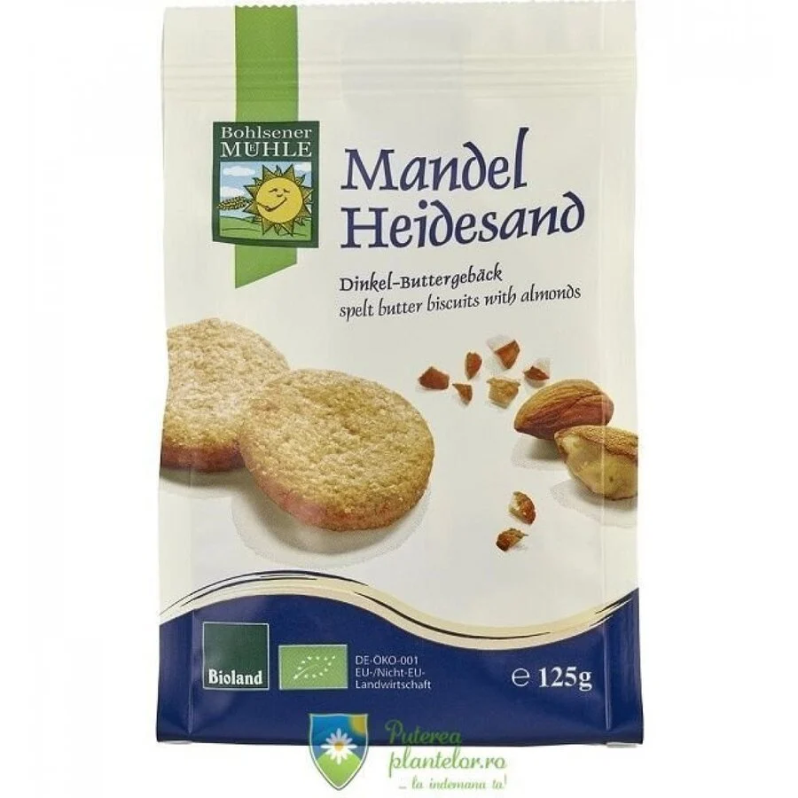 Biscuiti fragezi bio cu migdale bio 125 gr