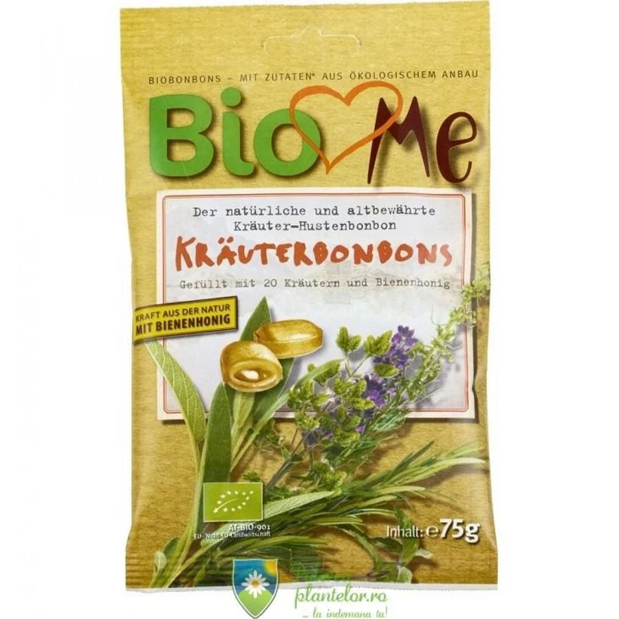 Bomboane cu plante si miere bio 75 gr