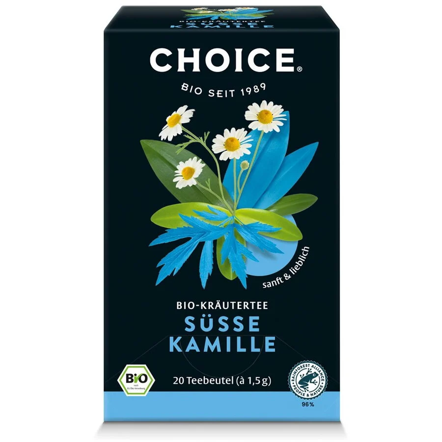 Ceai bio din plante Musetel dulce, 20 pliculete 1.5g / 30.0g Choice®