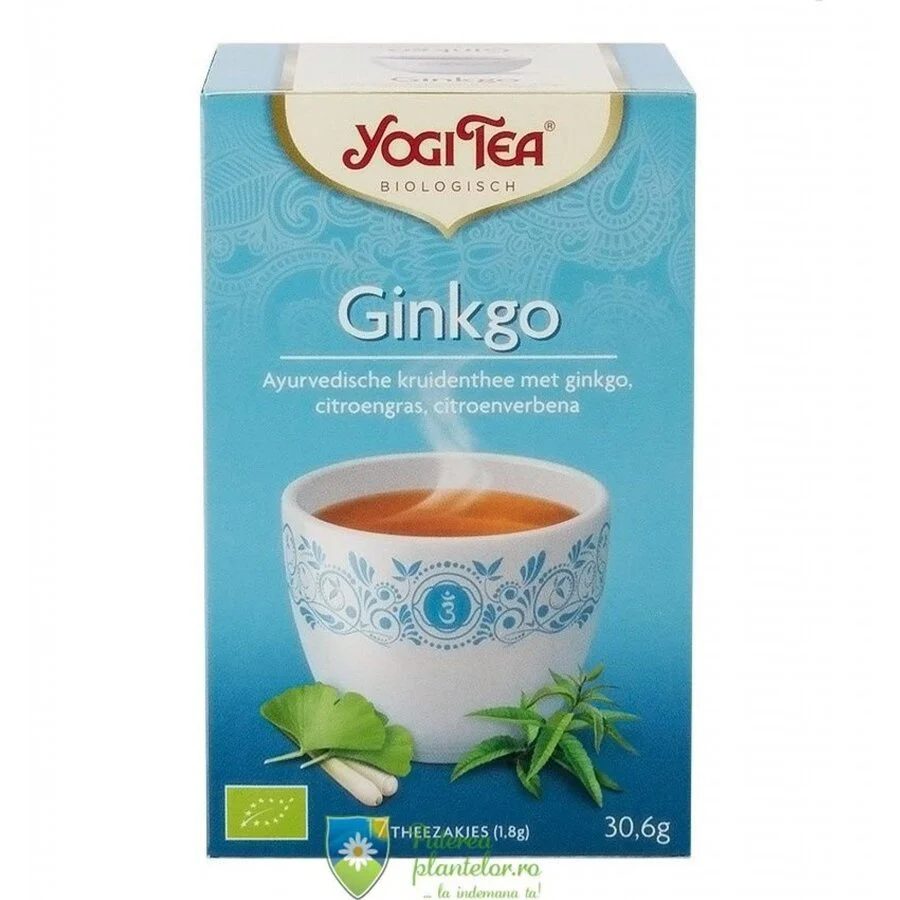 Ceai Bio Ginkgo Yogi Tea 30.6 gr (17 plicuri)