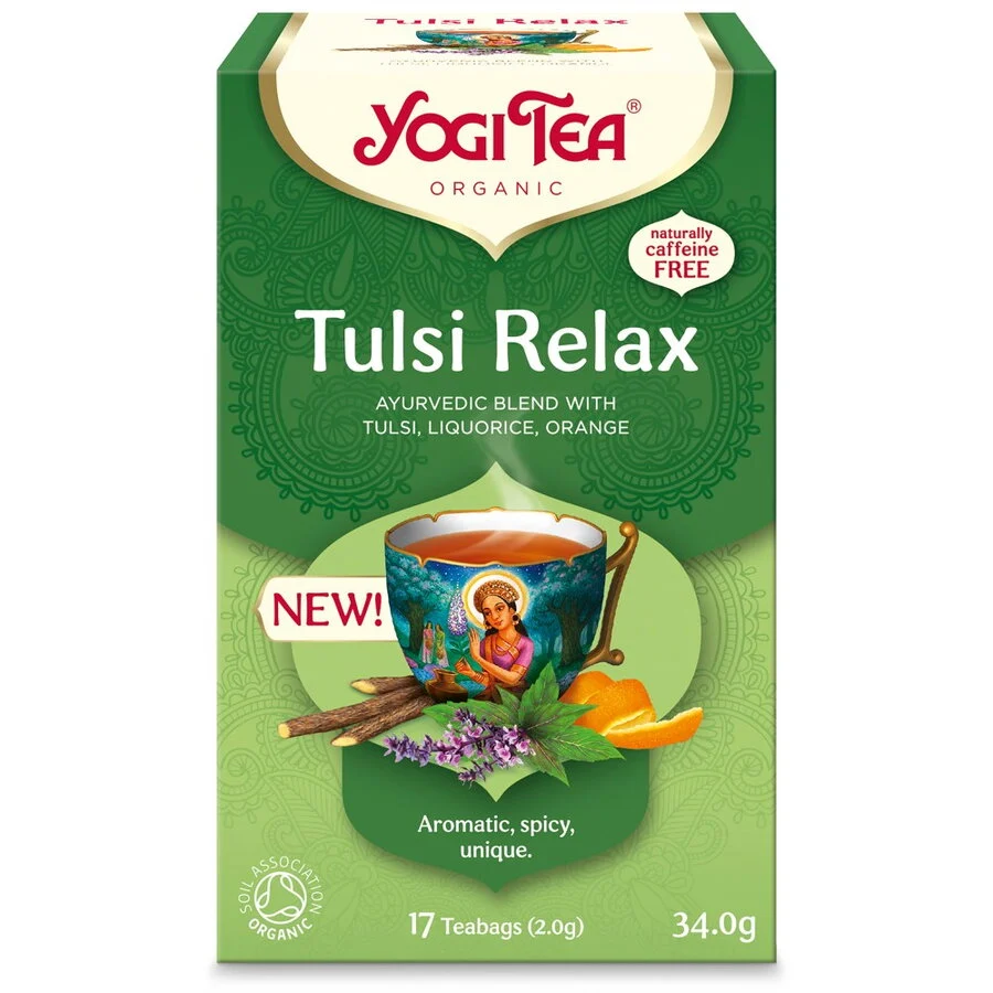 Ceai bio Tulsi Relax 17 pliculete 2,0 g (34,0 g) Yogi Tea