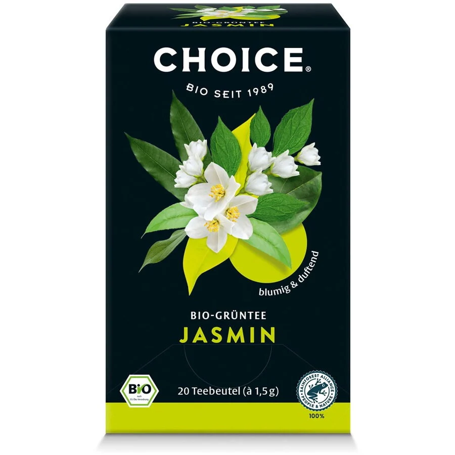 Ceai verde bio Jasmin, 20 pliculete 1.5g / 30.0g Choice®