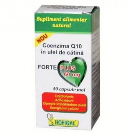 Coenzima Q10 ulei de catina Forte Plus 60mg 40 capsule