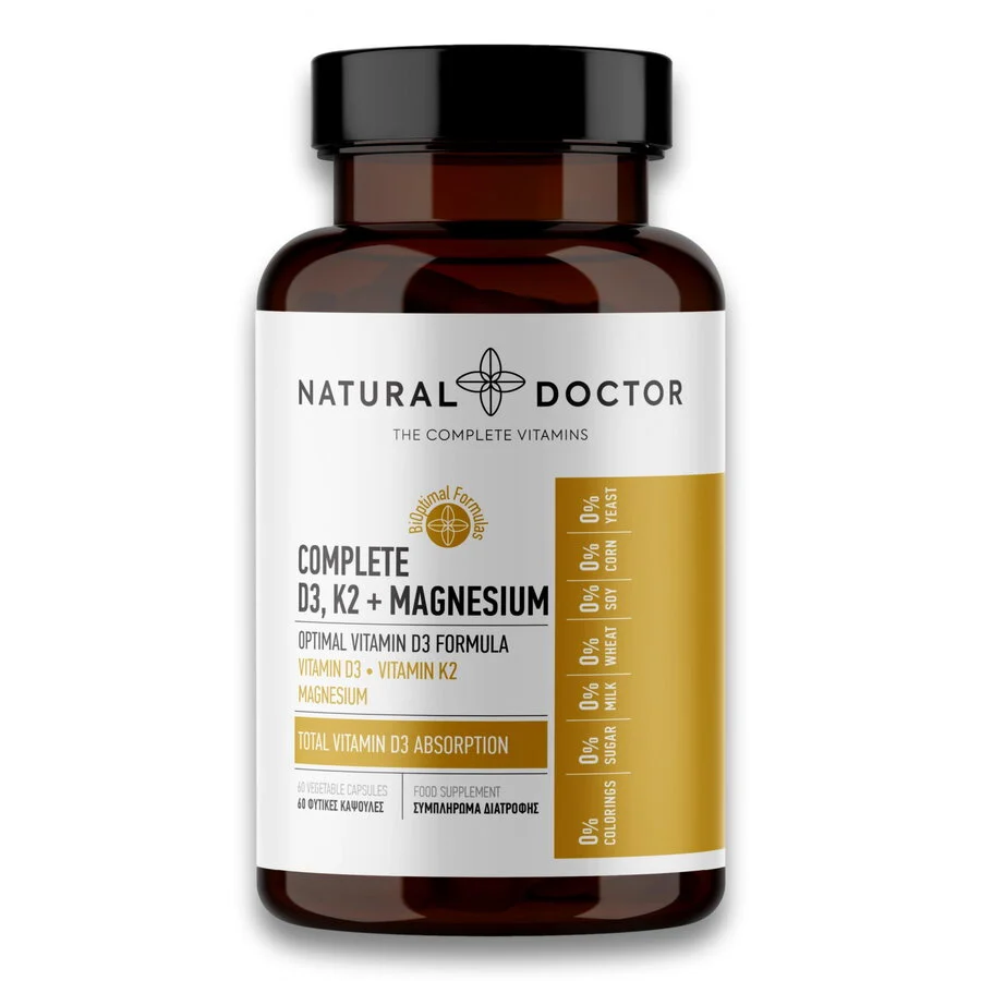 COMPLETE D3, K2 + MAGNESIUM absorbtie totala vitaminei D3 Natural Doctor 60 capsule