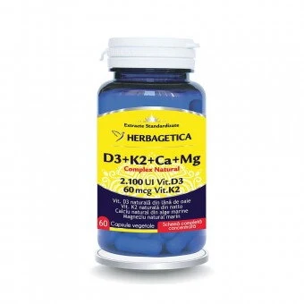 Complex natural D3+K2+CA+MG 60 capsule