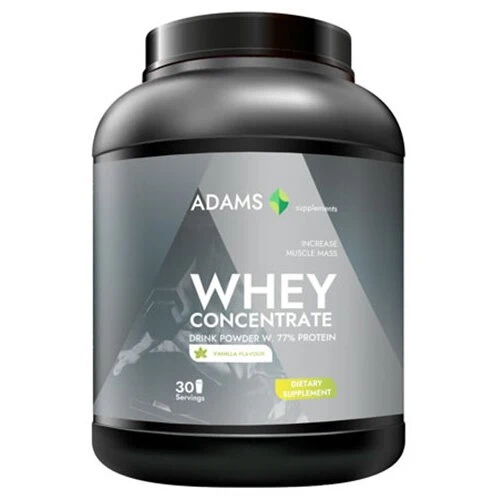Concentrat proteic din zer, vanilie, 908gr, Adams
