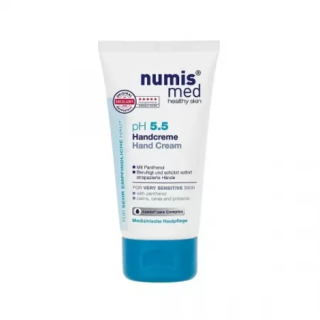 Crema de maini Sensitiv PH 5.5, 75 ml, Numismed