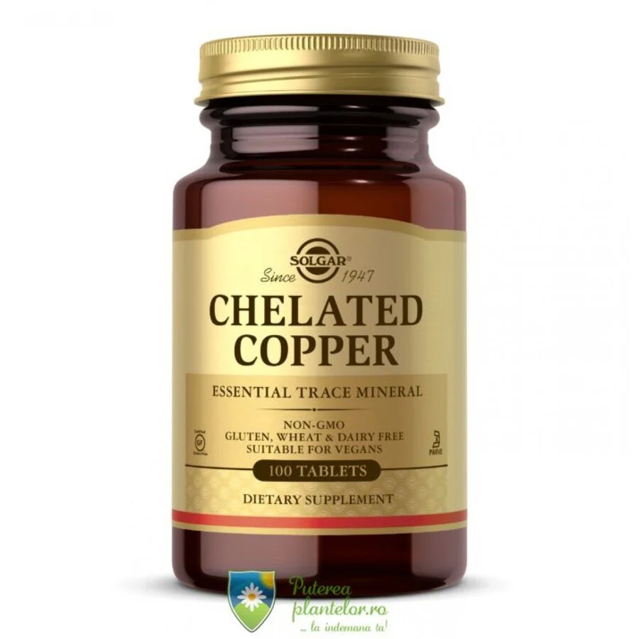 Cupru chelat (chelated copper) 100 tablete