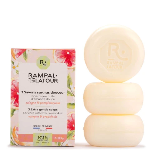 Cutie 3 săpunuri naturale grapefruit 375g