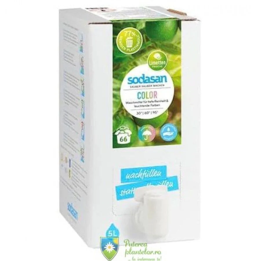 Detergent Bio Lichid rufe albe si color Lime 5 l
