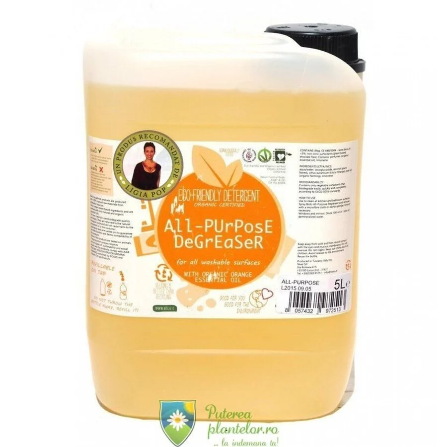 Detergent ecologic universal cu ulei de portocale 5 l