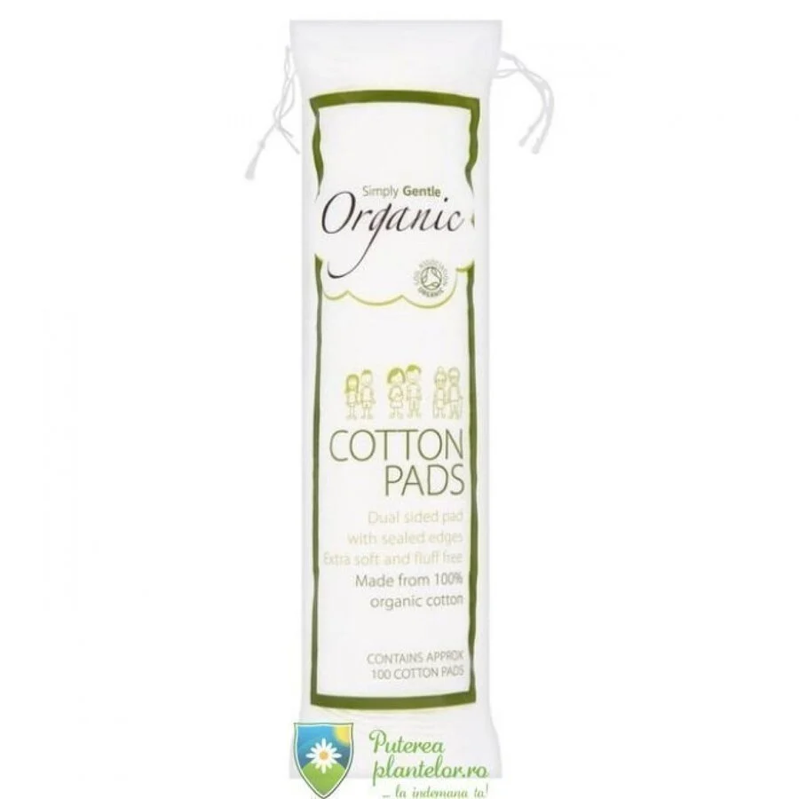 Dischete demachiante din bumbac organic 100 buc
