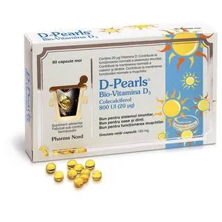 D-Pearls Bio-Vitamina D3, 80 capsule, Pharma Nord