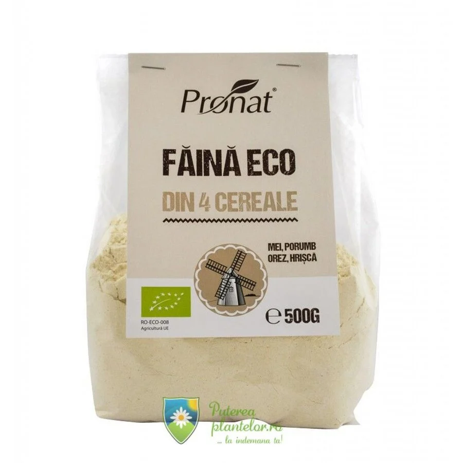 Faina agluteica bio din 4 cereale 500 gr