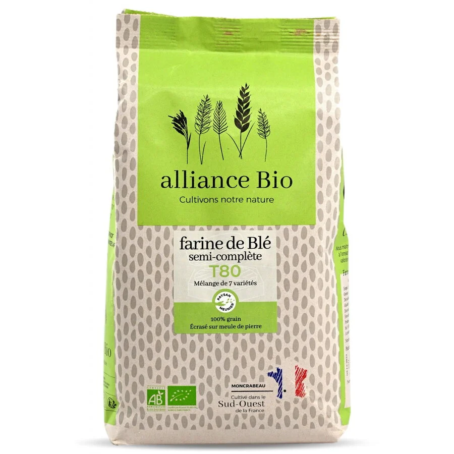 Faina BIO de grau T80, semi integrala Alliance Bio 1000g