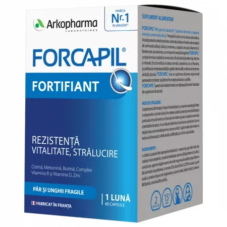 Forcapil fortifiant pentru par si unghii, 60 capsule, Arkopharma