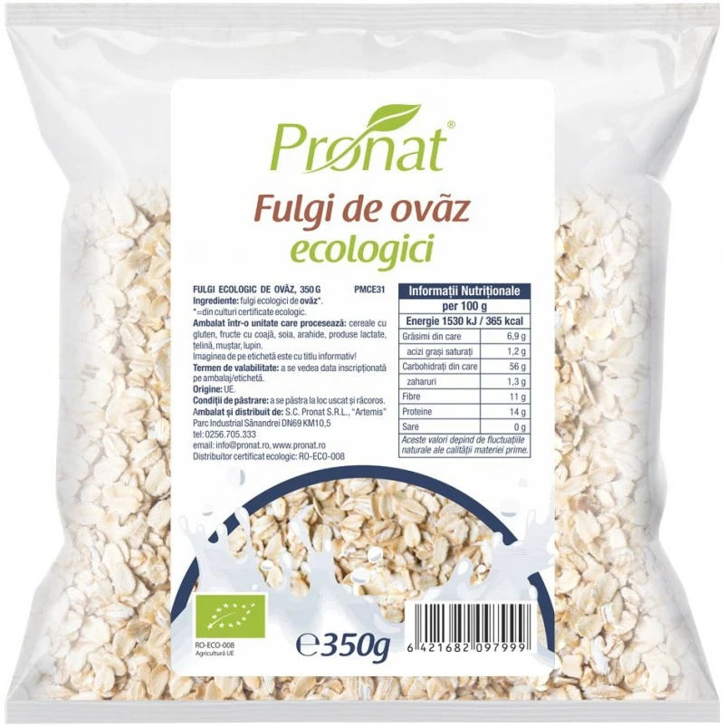 Fulgi de ovaz fini Bio 350 gr