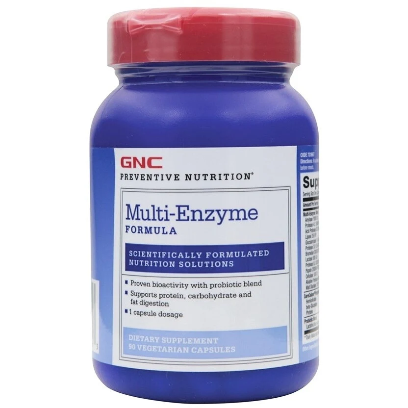 Gnc Preventive Nutrition Multi-enzyme, Formula Enzime Digestive, 90 Cps