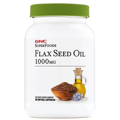 Gnc Superfoods Flax Seed Oil 1000mg, Ulei Din Seminte De , 90 Cps