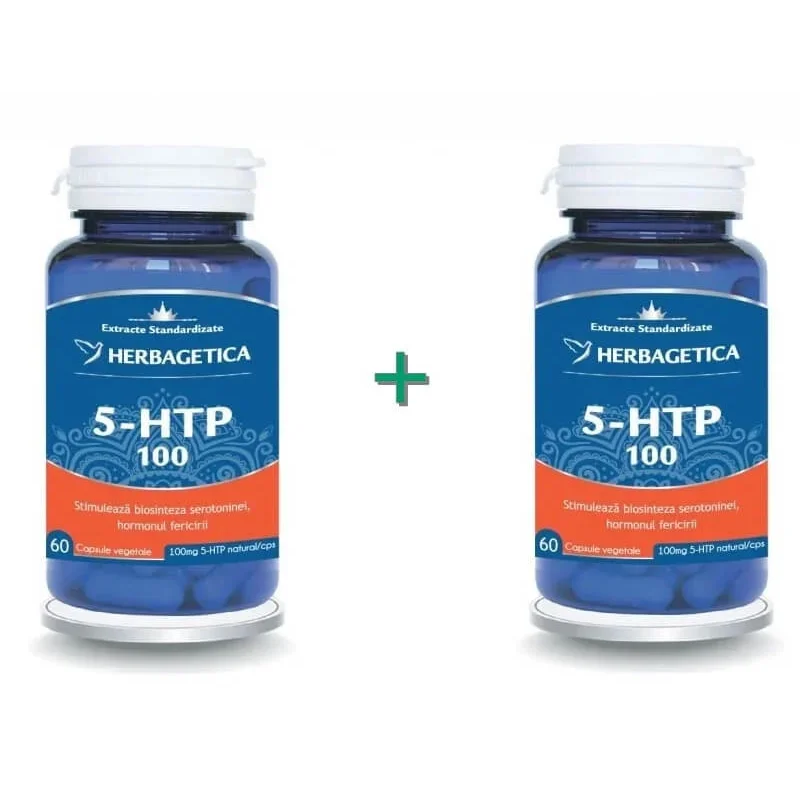 5 HTP 100 - 60 + 60 cps (pachet cu -50% la doua)