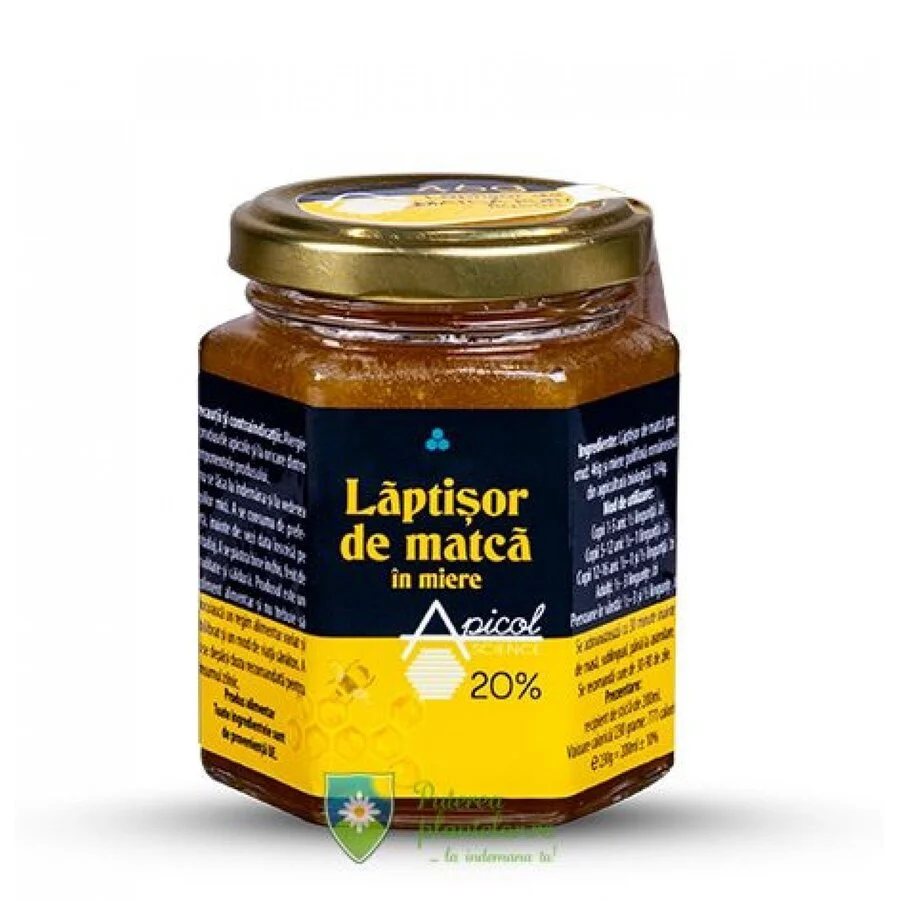 Laptisor de matca miere 20% ApicolScience 230 gr