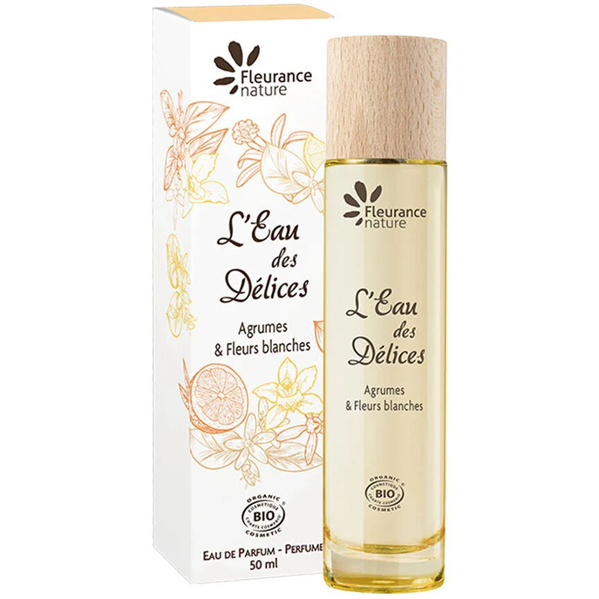 L'Eau des Délices Citrice și Flori albe - apă de parfum bio, 50ml | Fleurance Nature
