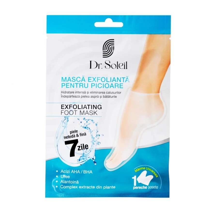 Mască exfoliantă pentru picioare Dr. Soleil 1 buc