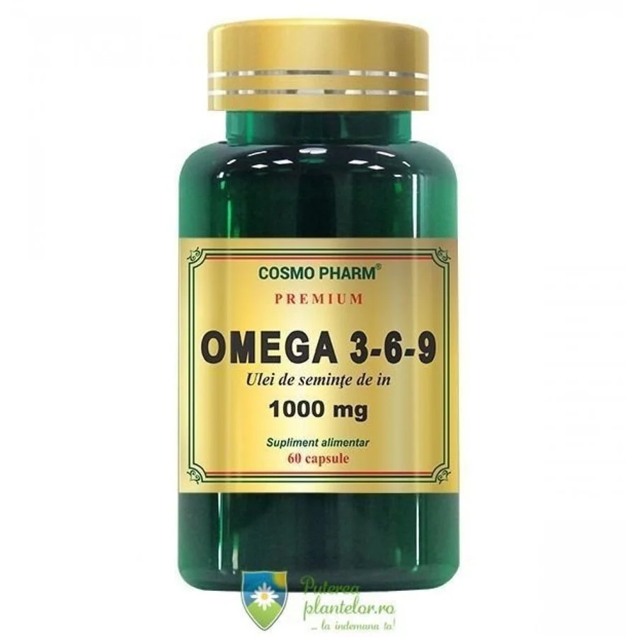 Omega 3 6 9 Ulei seminte 1000mg Premium 60 capsule