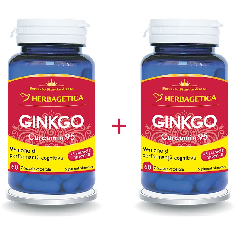 Pachet Ginko Curcumin95 ,60cps +60cps (50% reducere la al doilea produs)