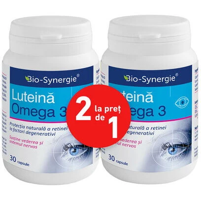 Pachet 1+1 GRATIS Luteină Omega-3, 30cps moi | Bio-Synergie Activ