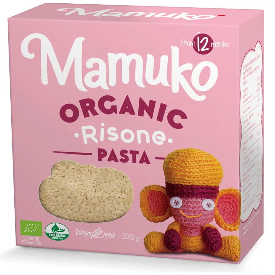 Paste forma de graunte, pentru copii, din grau dur bio 320g Mamuko