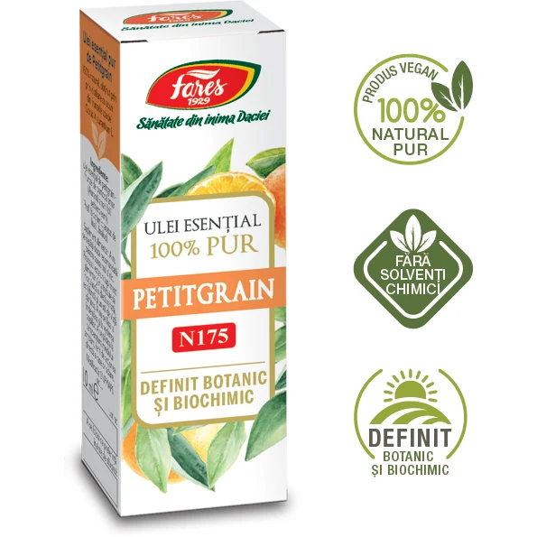 Petitgrain (frunze de portocal amar), N175, Ulei esential 100 pur, definit botanic si biochimic