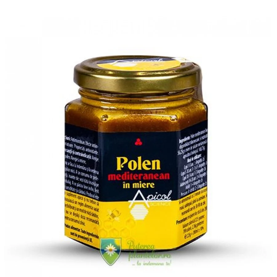 Polen mediteranean miere ApicolScience 225 gr
