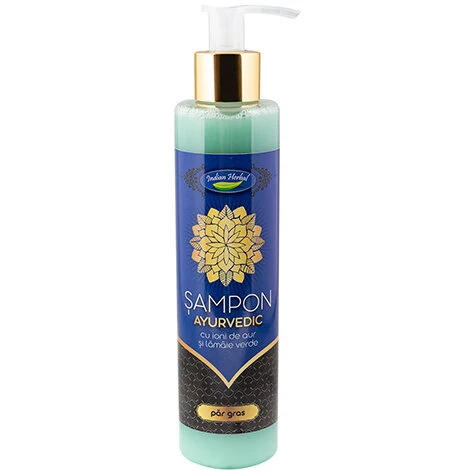 Sampon cu ioni de aur si lamaie verde pentru par gras 200 ml