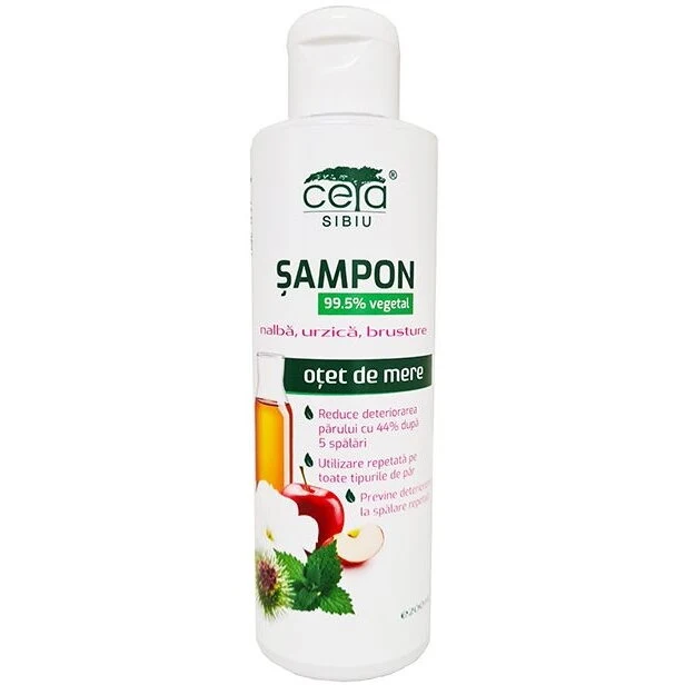 Sampon cu nalba urzica brusture si otet de mere 200 ml Ceta Sibiu