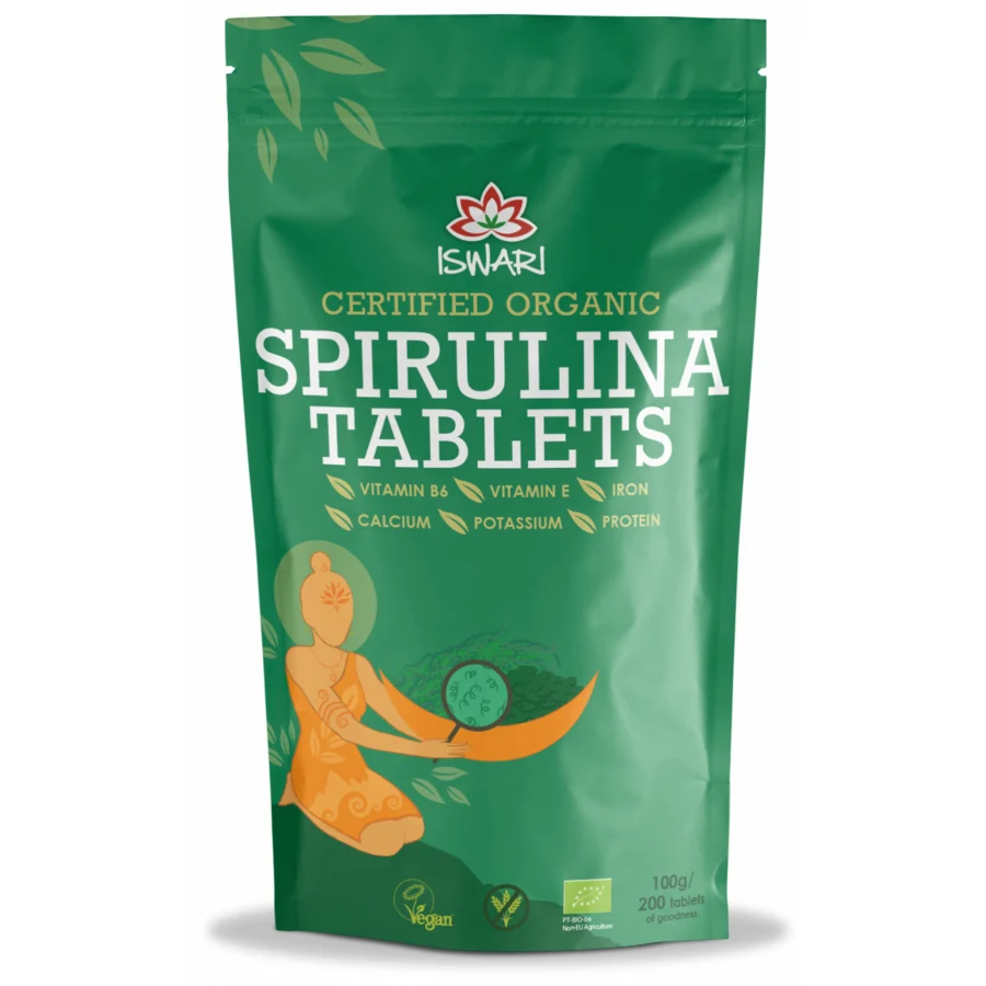 Spirulina bio sub forma de tablete, 200buc 100g