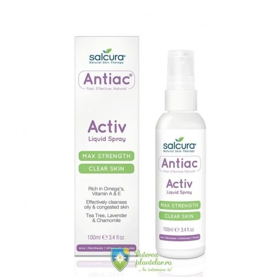 Spray Antiac pentru curatarea pielii cu Omega, vitamina , E 100 ml