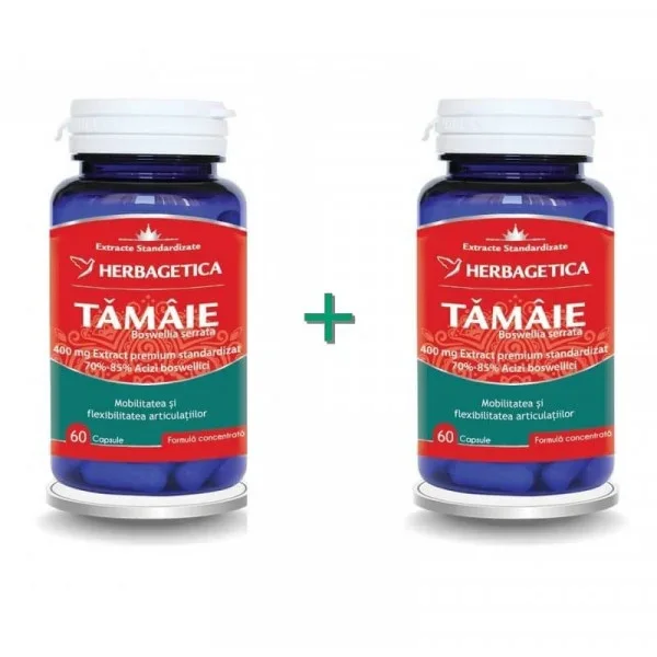 Tamaie Boswellia Serrata - 60 + 60 cps (pachet cu -50% la doua)
