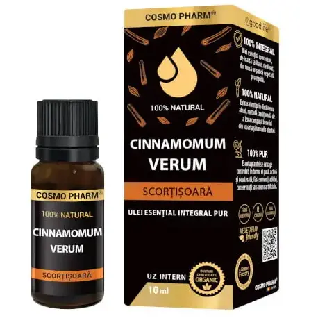 Ulei esential de scortisoara Cinnamomum Verum, 10ml, Cosmopharm