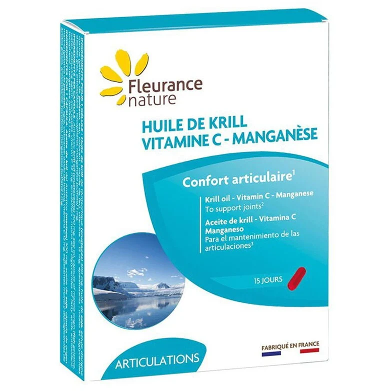Ulei de Krill - Vitamina C - Mangan Supliment alimentar 15 gelule