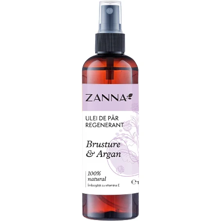 Ulei de par regenerant cu Brusture si Argan, 150ml, Zanna