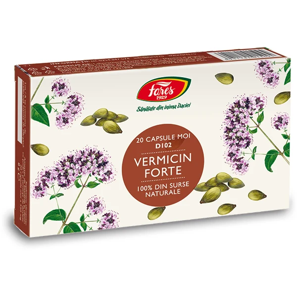 Vermicin Forte, 20 capsule moi, Fares
