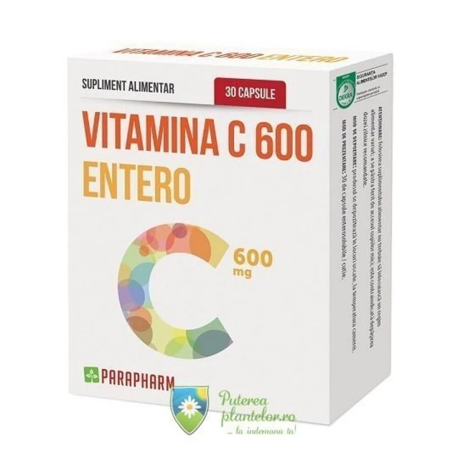 Vitamina C 600 Entero 30 capsule