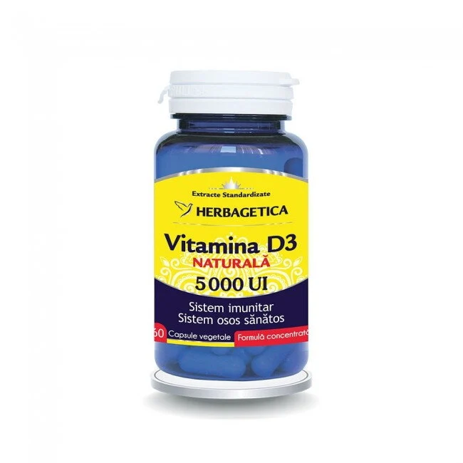 Vitamina D3 Naturala 5000 UI 60 capsule