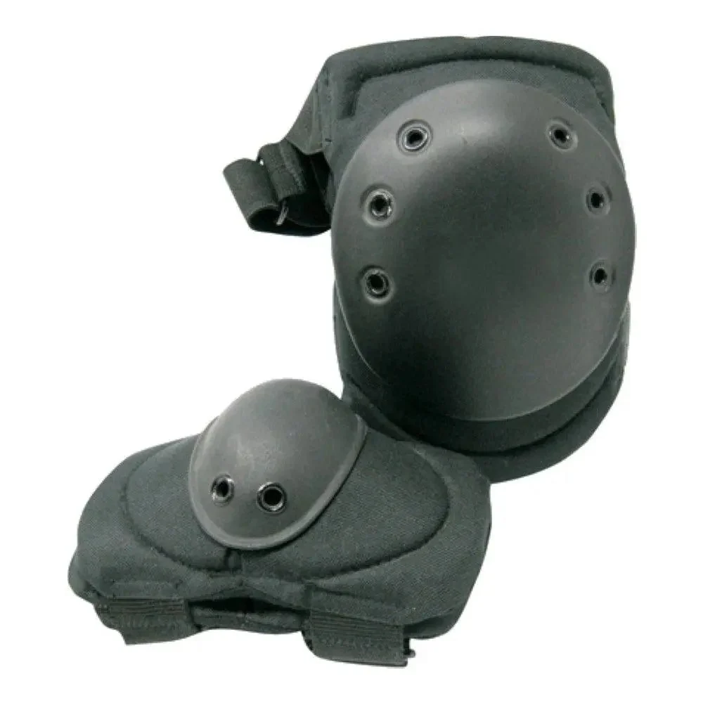 Set genunchiere + cotiere negre Royal
