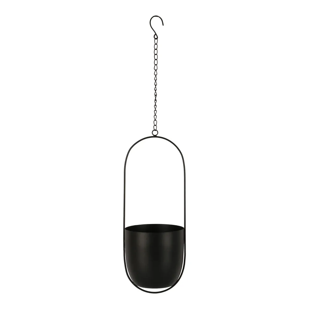 Celle Ghiveci suspendat din metal, negru 15,5x14,5x37,5 cm